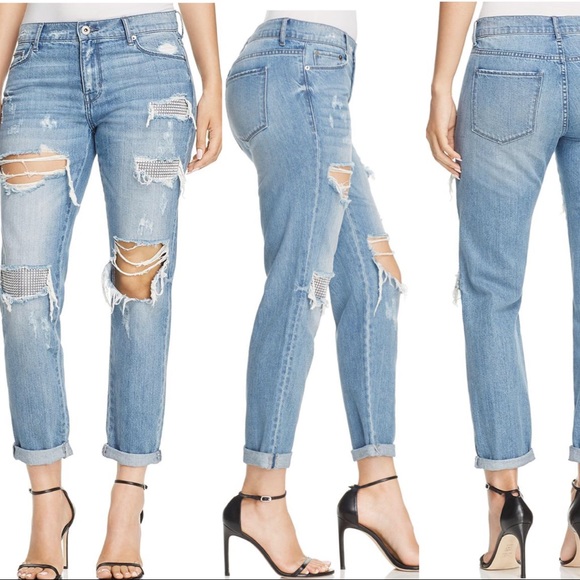 pistola Denim - Pistola Remy Embellished Distress Boyfriend Jeans